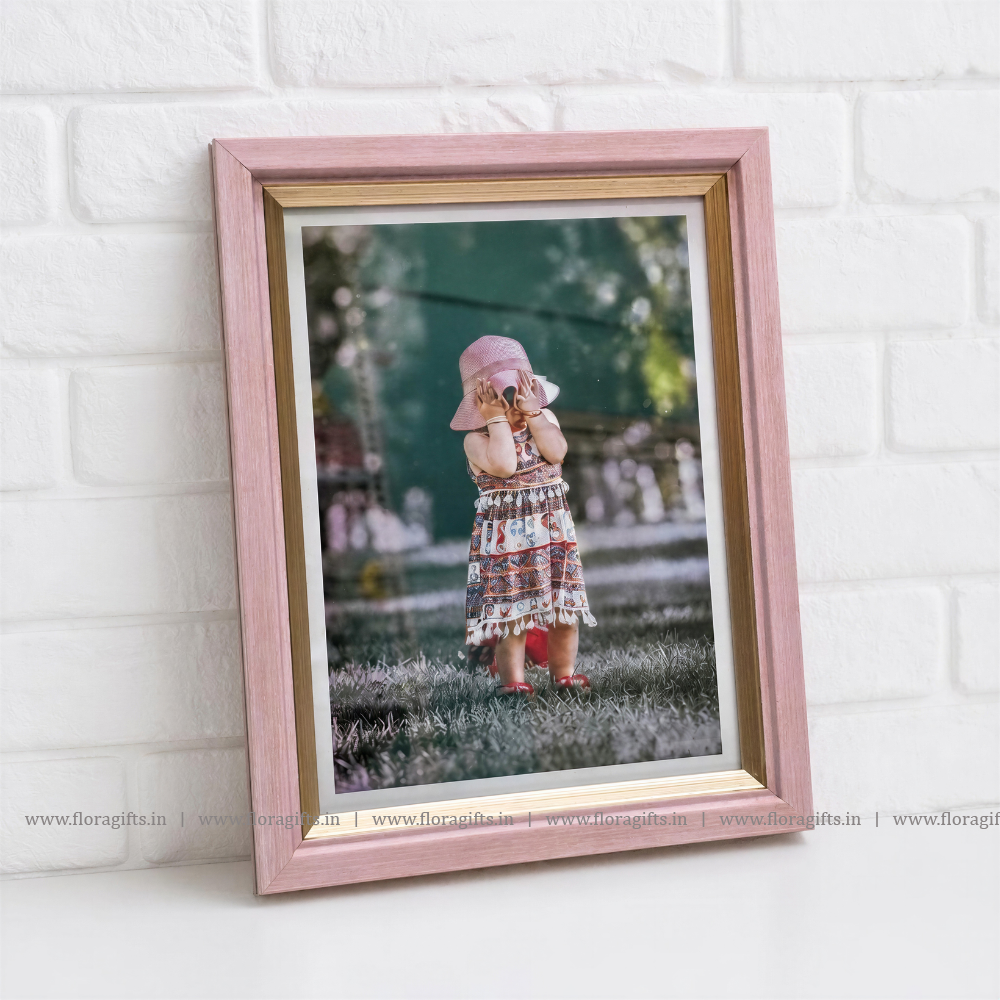 Rose Gold Elegance Wooden Frame