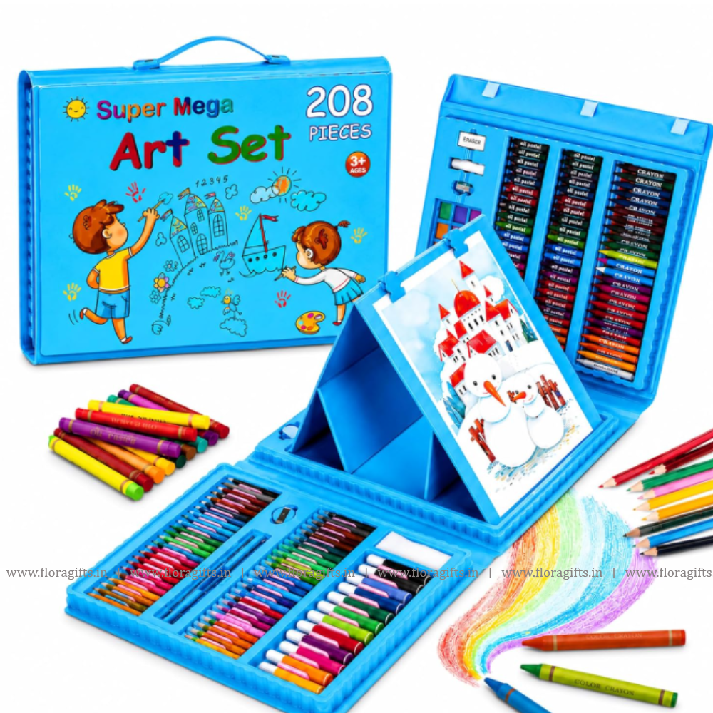 208 Pieces Art Set for Kids, Blue