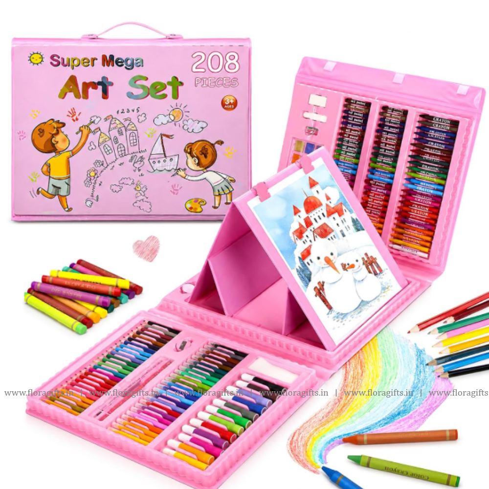 208 Pieces Art Set for Kids, Pink