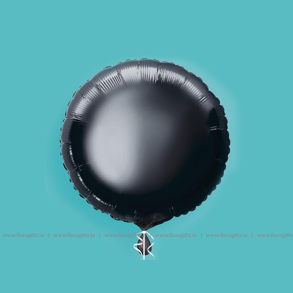 Black Round Foil Balloon