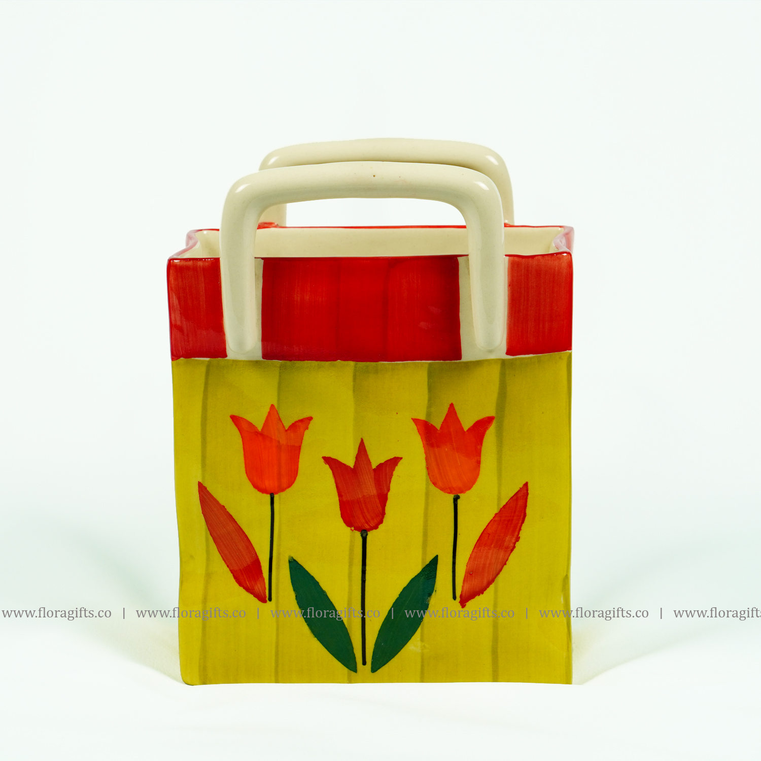 Shopping Bag Ceramic Flower Vase