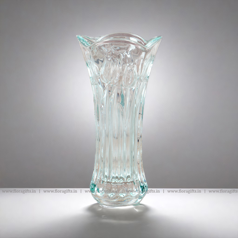 Glass Flower Vase Flora Edge