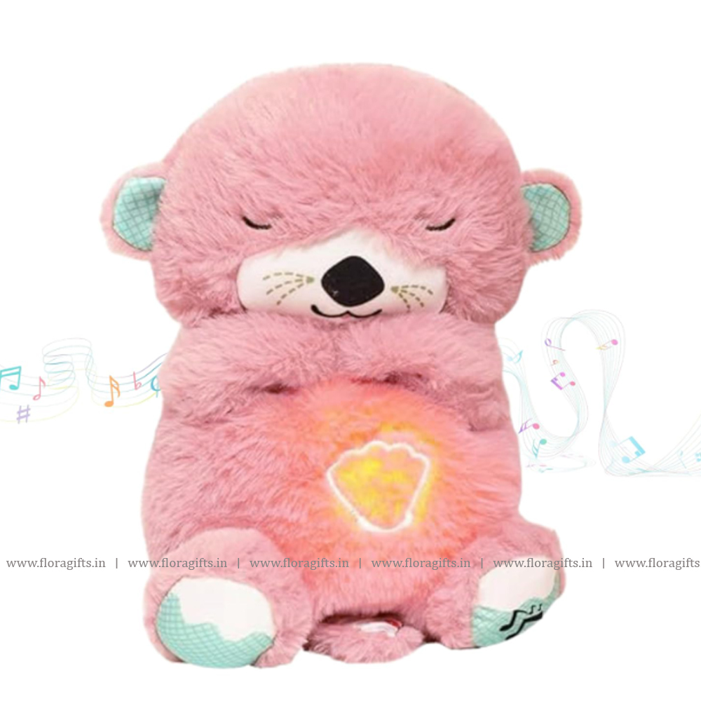 Breathing Soft Teddy Bear, Pink