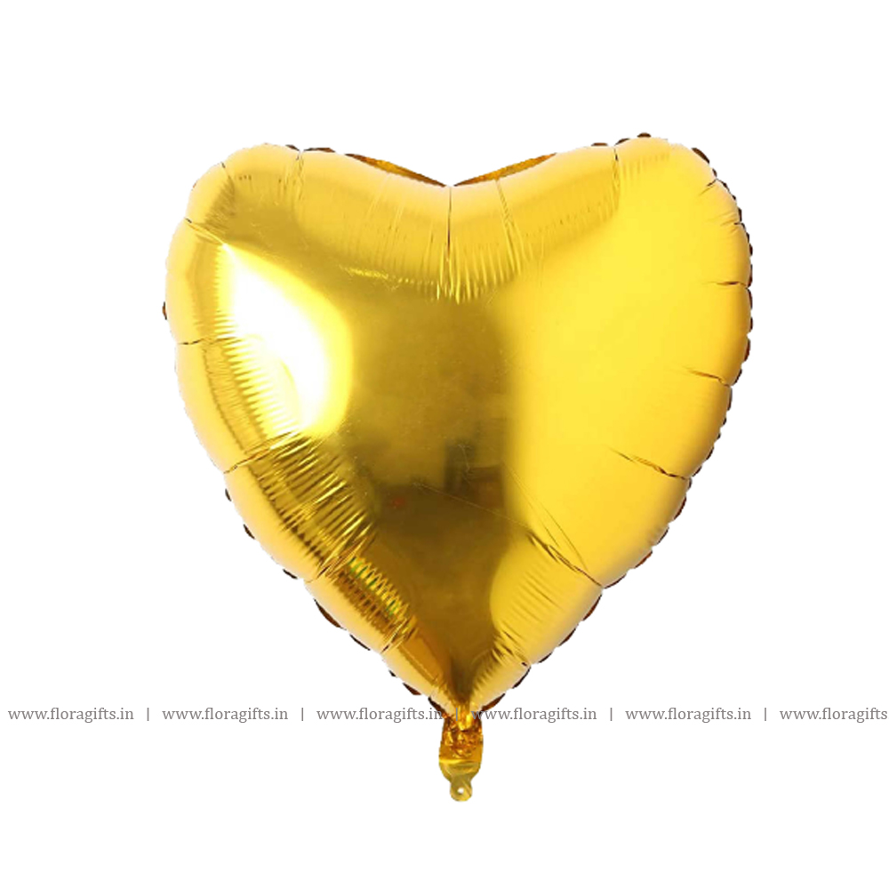 Heart Shape Foil Balloon, Golden