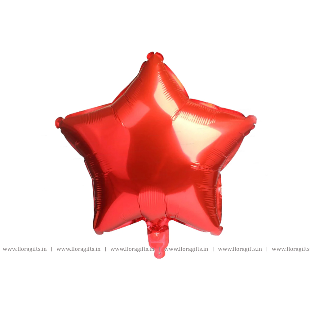 Star Shape Foil Balloon, Red