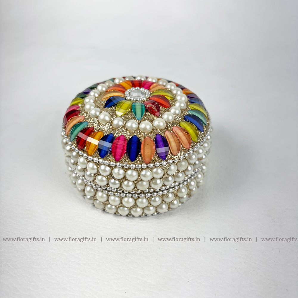 Sindoor Box Round Pearl