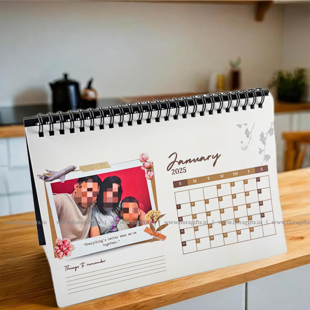 Beige Brown Personal Calendar