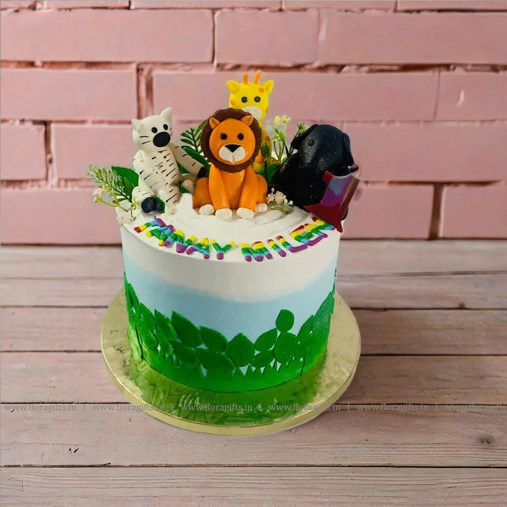 Animal Theme Cake