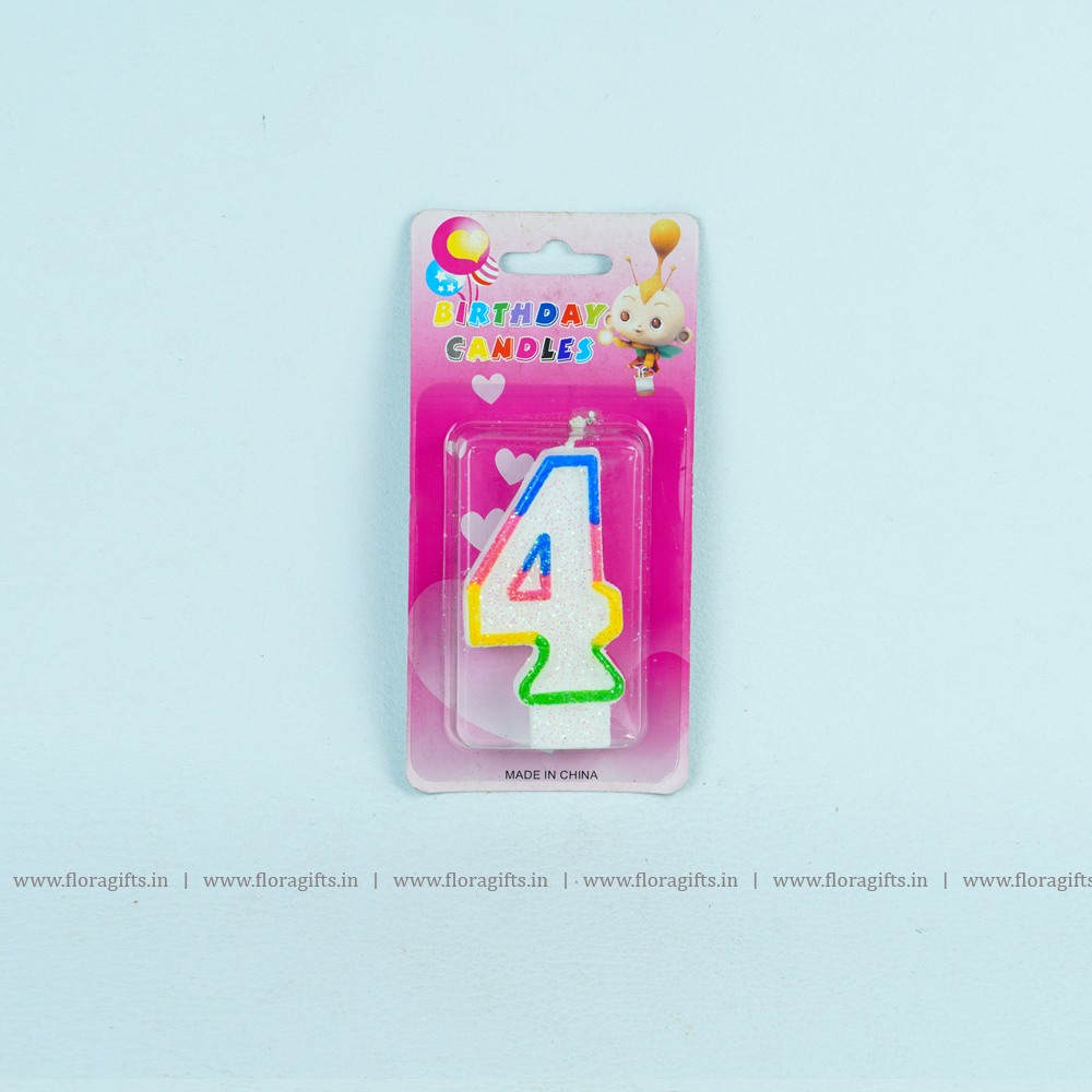 Number 4 Candle