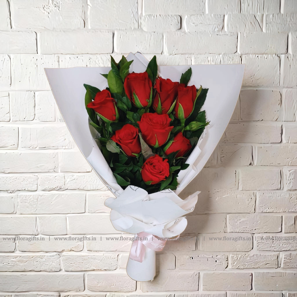 Eight Roses Bouquet