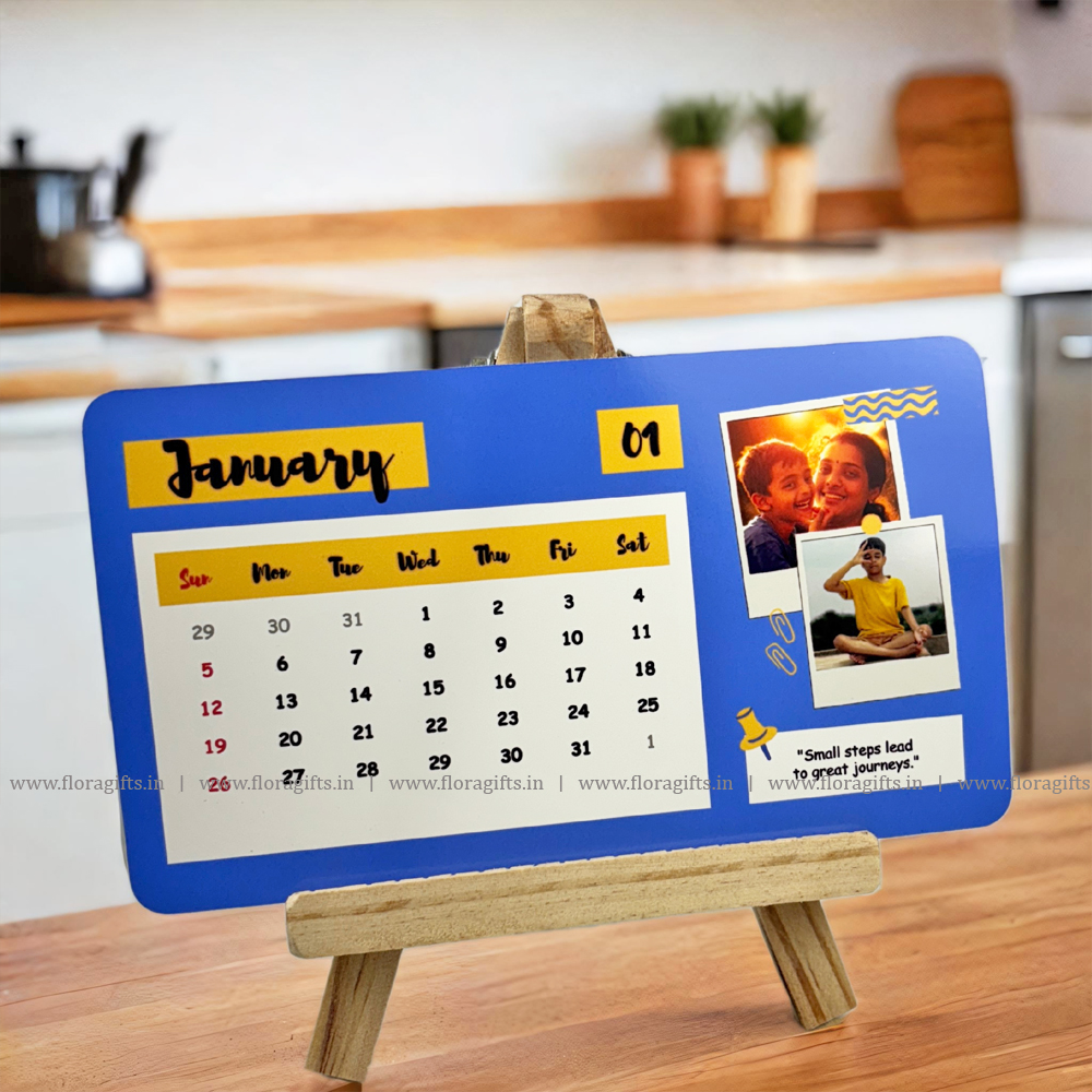 Personalised Calendar With Easel Stand