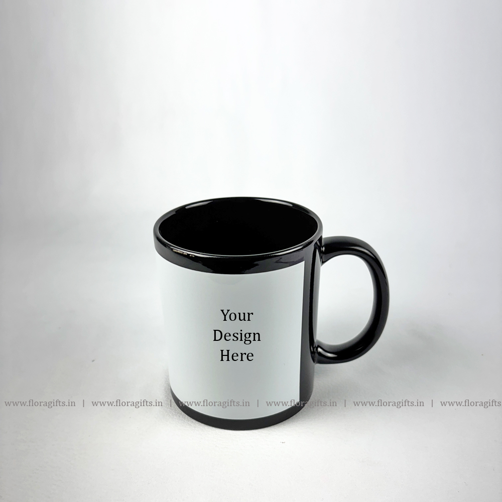 Patch Coloured Mugs, Black