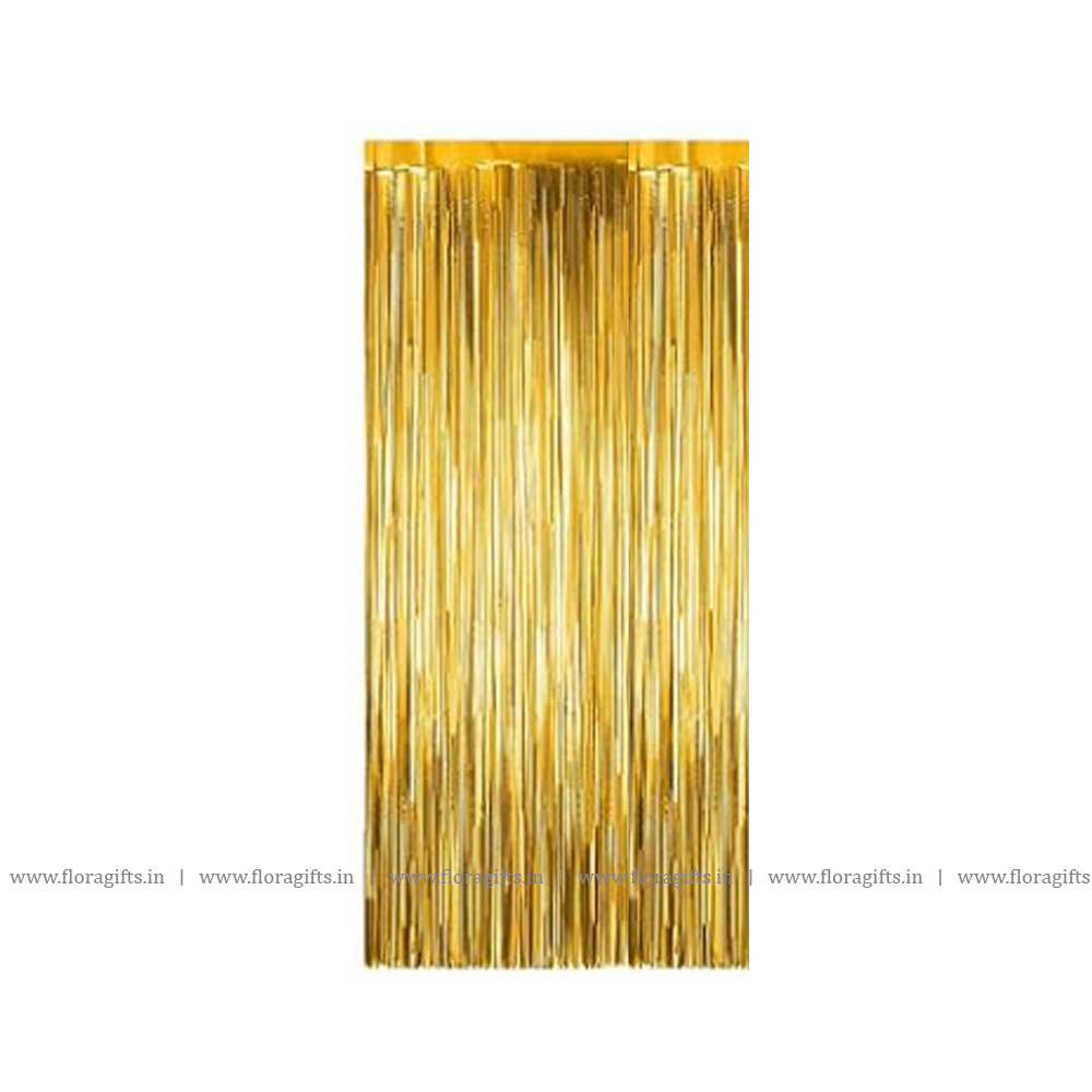 Golden Tinsel Metallic Backdrop