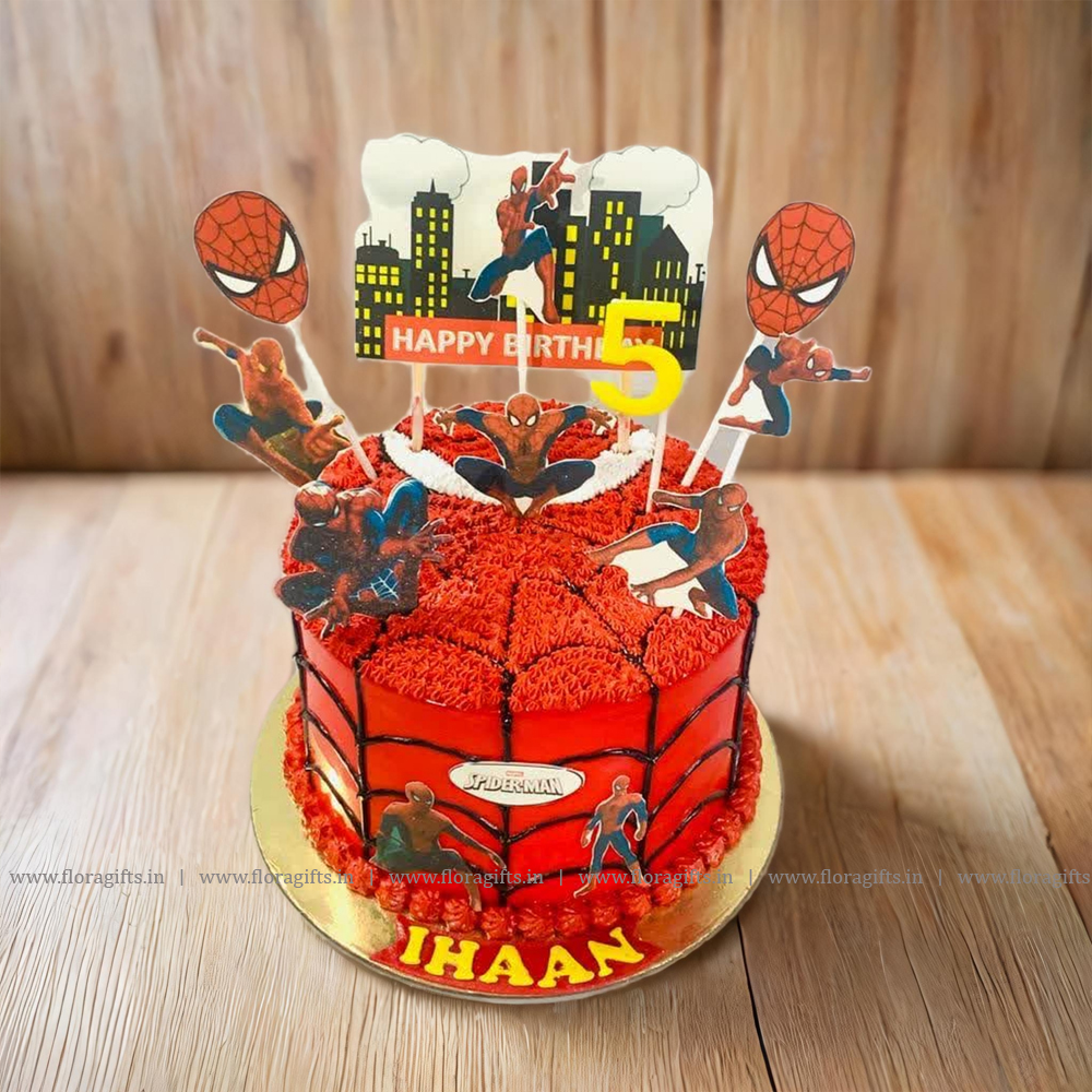 Spiderman Theme Cake