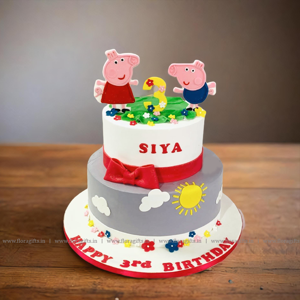 Peppa Pig Theme Cake