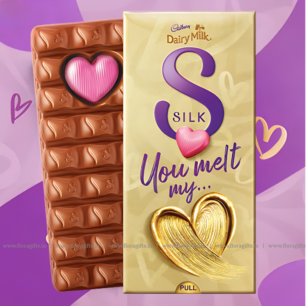 Cadbury Dairy Milk Silk Valentines Heart Blush Gold